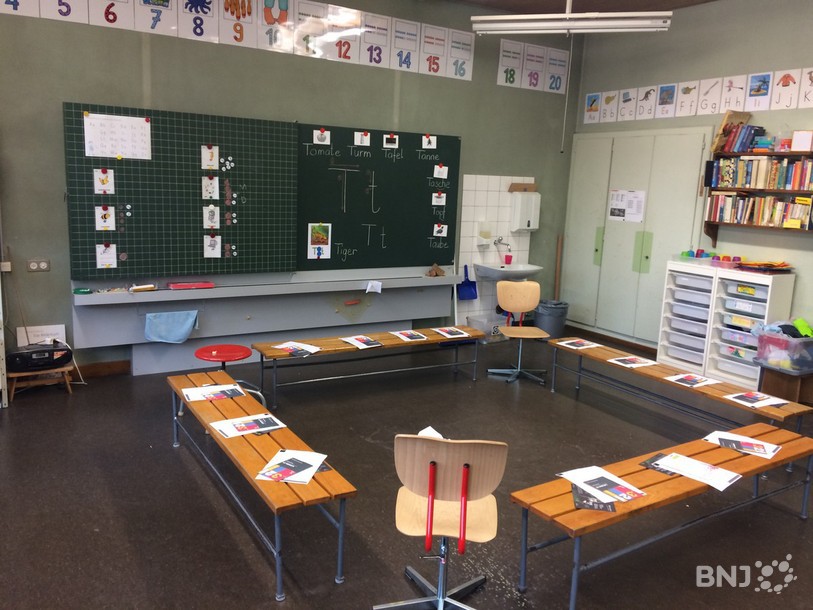 L'une de classes de première année de l'école du Geyisried