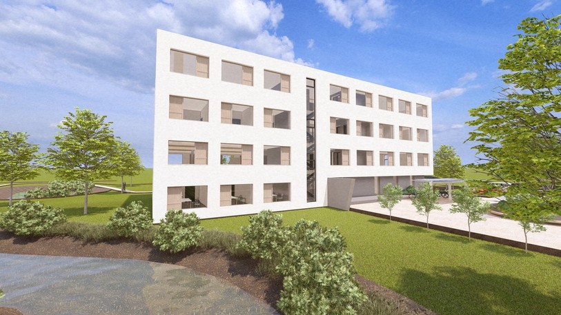Le projet de bâtiment destiné à abriter des cabinets médicaux à Bassecourt. (Image : Idril SA)