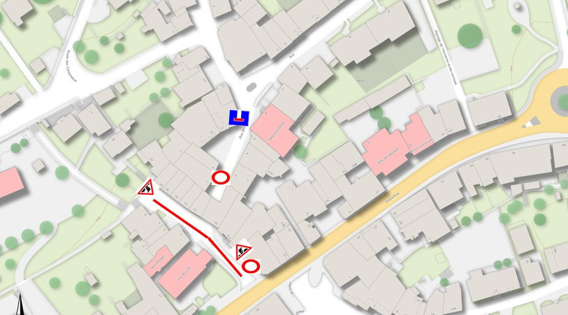Les travaux vont causer la fermeture de la rue. (Image : Ville de Neuchâtel / SITN).