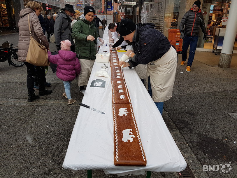 Biscôme géant au marché de Noël de Bienne