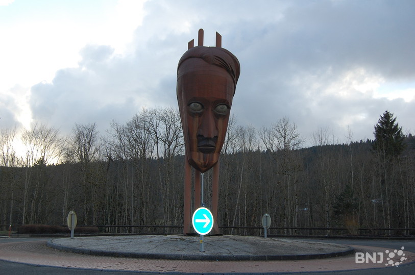 Le rond-point de Pontarlier. 