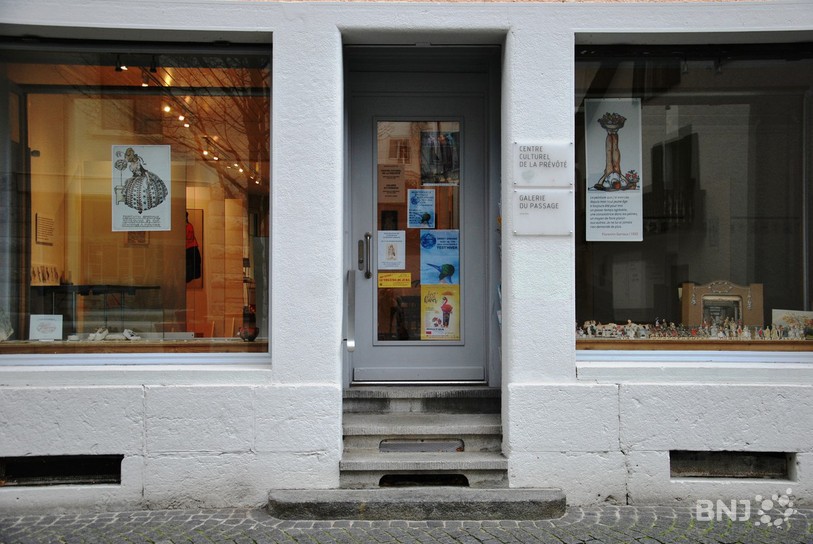 Le Centre culturel de la Prêvoté décoré d'affiches de Florentin Garraux, dont l'exposition a été prolongée jusqu'au 28 janvier 2017.