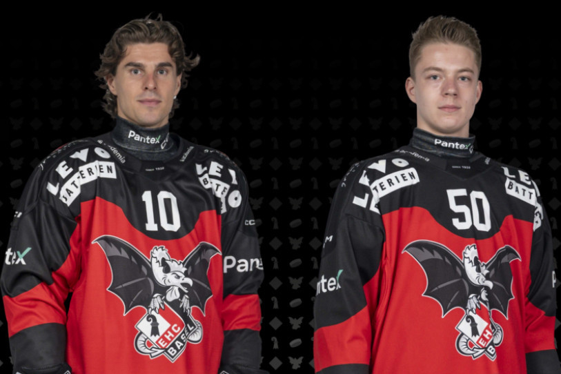 Jakob Stukel (à gauche) et Cédric Aeschbach (à droite) pourraient à nouveau défier Viège dans quelques jours, cette fois-ci sous les couleurs du HC Ajoie. (Photo : EHC Basel)