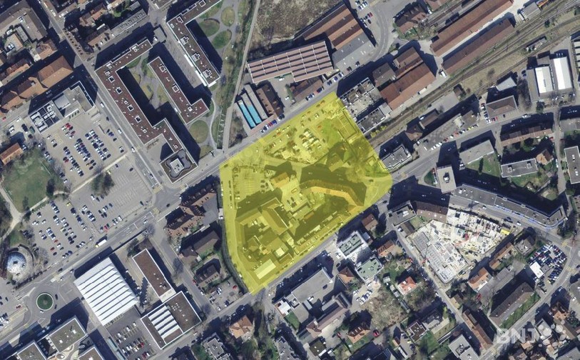 Le secteur de la rue du Breuil devrait être entièrement remodelé d'ici quelques années. (Photo: ville de Bienne)