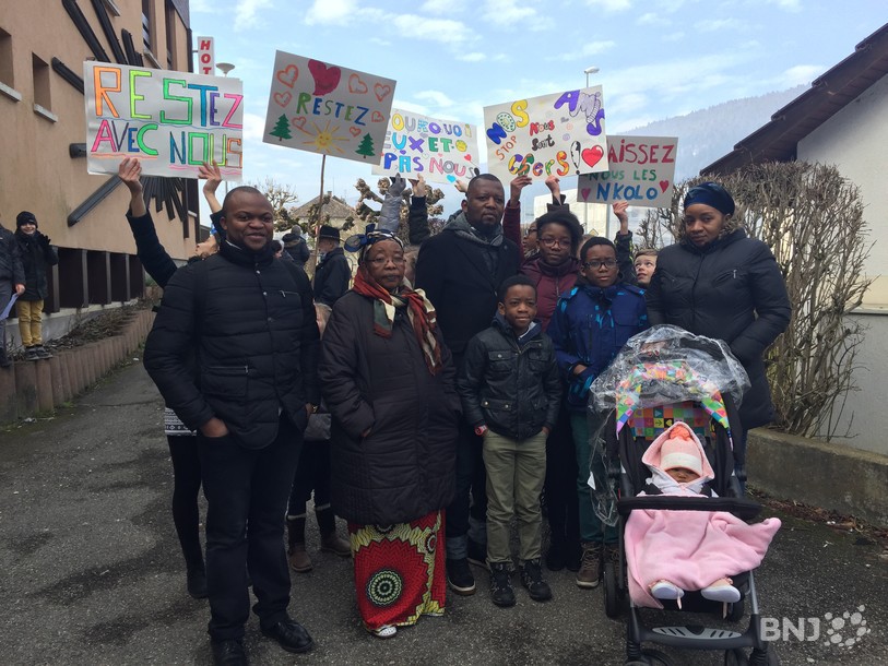 Une action de soutien à la famille Nkolo avait été organisée début février à Courtelary