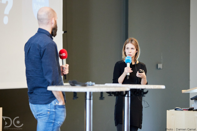 Les journalistes norvégiens Runar Henriksen Jorstad et Irina Tjelle ont fait part de leur témoignage vendredi dans le cadre de l'Atelier radiophonique romand à Neuchâtel.