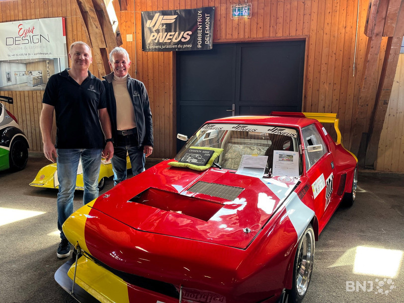 Sébastien Mattioni et Jean-François Chariatte à côté de la Fiat X1/9.