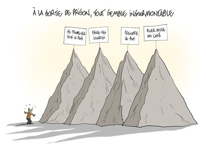Dessin de Pitch Comment exposé à la Neuveville.