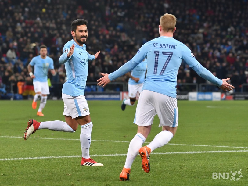 Ilkay Gündogan (à gauche), auteur d'un doublé, a été le grand bonhomme de la soirée côté mancunien.