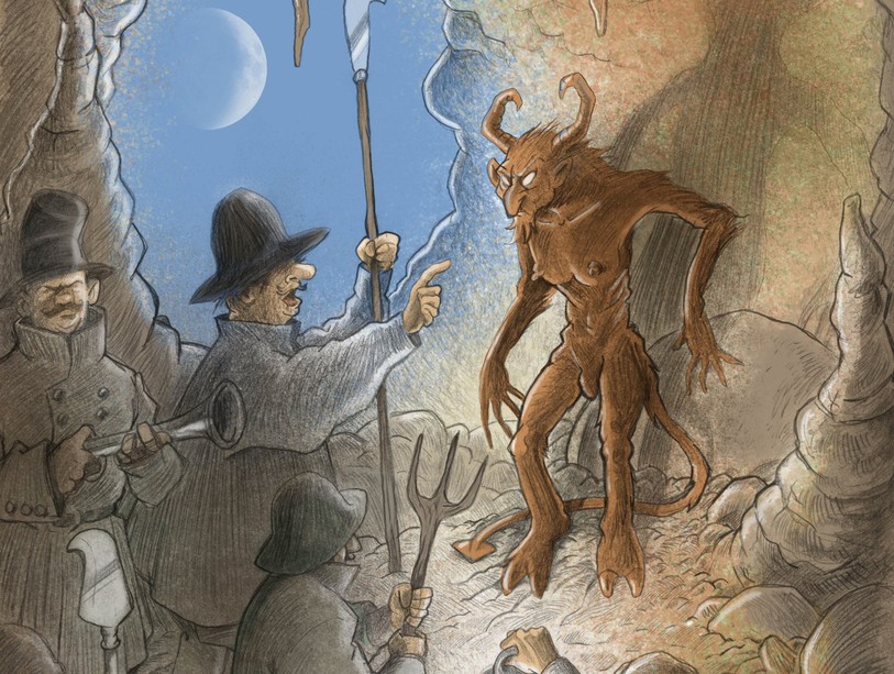 Une des illustrations de Nicolas Sjöstedt à découvrir au Musée jurassien d'art et d'histoire de Delémont.