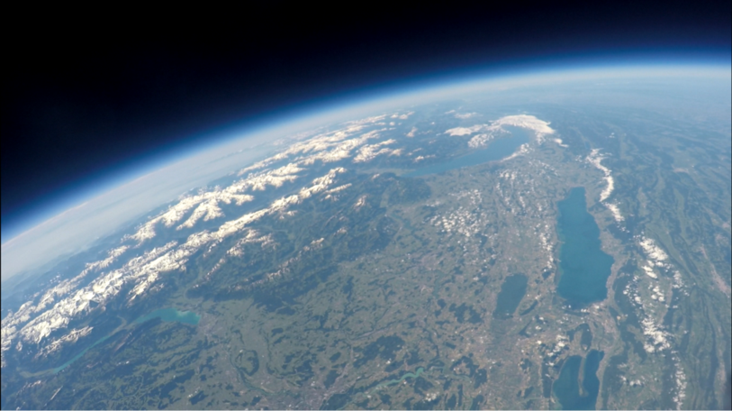 Une photo prise par le ballon stratosphérique