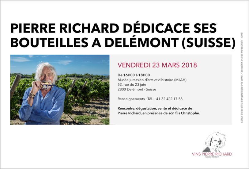 Pierre Richard vendredi à Delémont