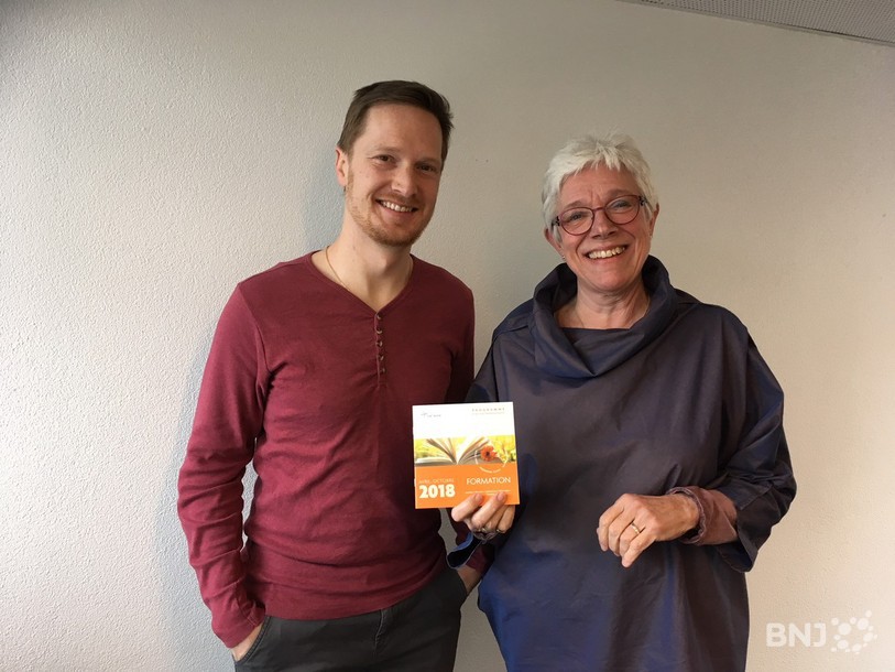 Hervé Farine et Marie-Josèphe Lachat présentent le nouveau programme de la formation du service du cheminement de la foi.