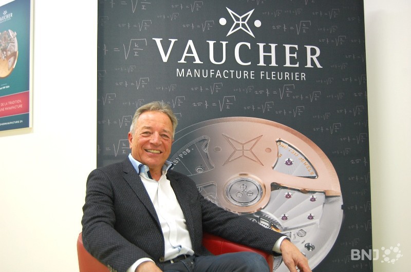 Jean-Daniel Dubois sur le stand Vaucher à Baselworld