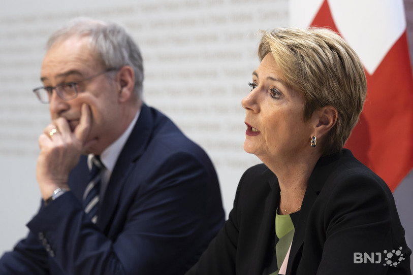 Le Conseil fédéral ne prévoit pas de mesure de rétorsion pour l'instant. (Photo : KEYSTONE/Peter Klaunzer).