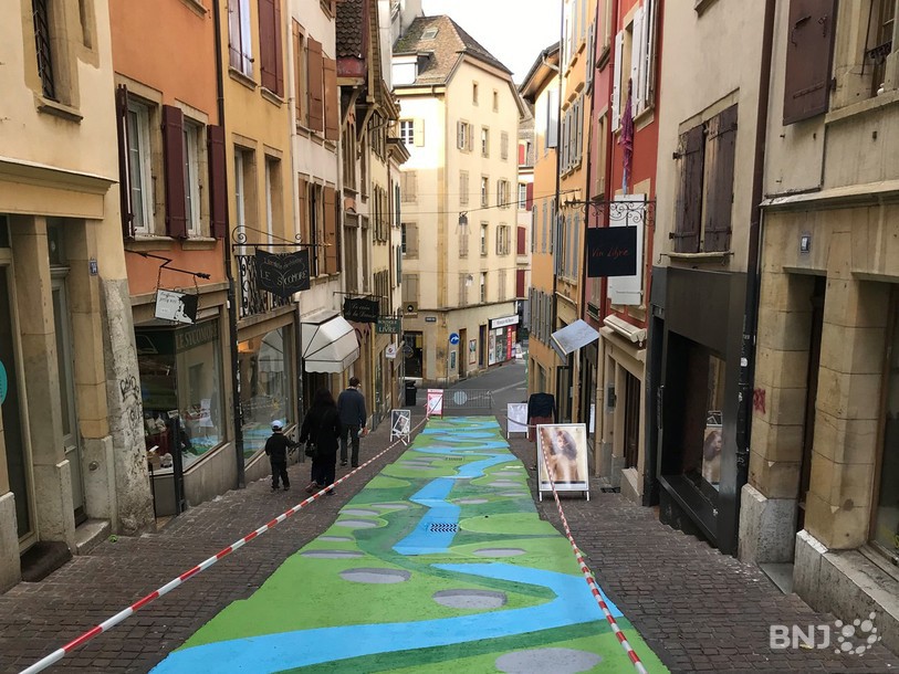 Le quartier du Neubourg (ici à la rue des Chavannes) à Neuchâtel servira de lieu de tournage pour la 7e édition de Courgemétrage.