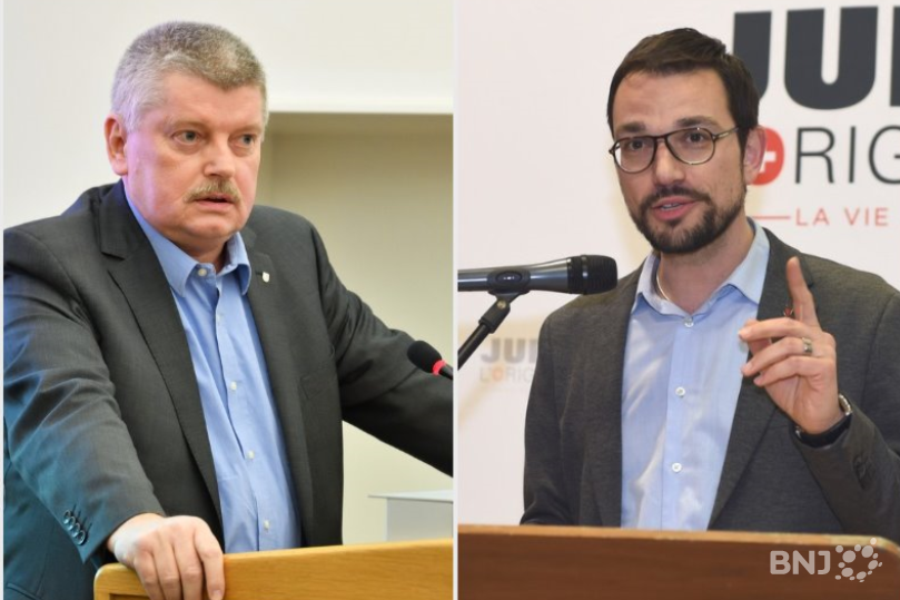 Rémy Meury (secrétaire général du SEJ, à gauche) et Martial Courtet (ministre jurassien de la Formation) feront part de leur vision d’avenir pour l’école jurassienne mercredi dans Pure Politique.