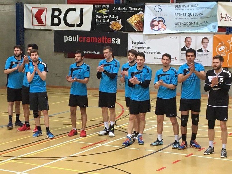 Les joueurs du VBC Porrentruy grimpent en 1re ligue pour la première fois depuis 1982