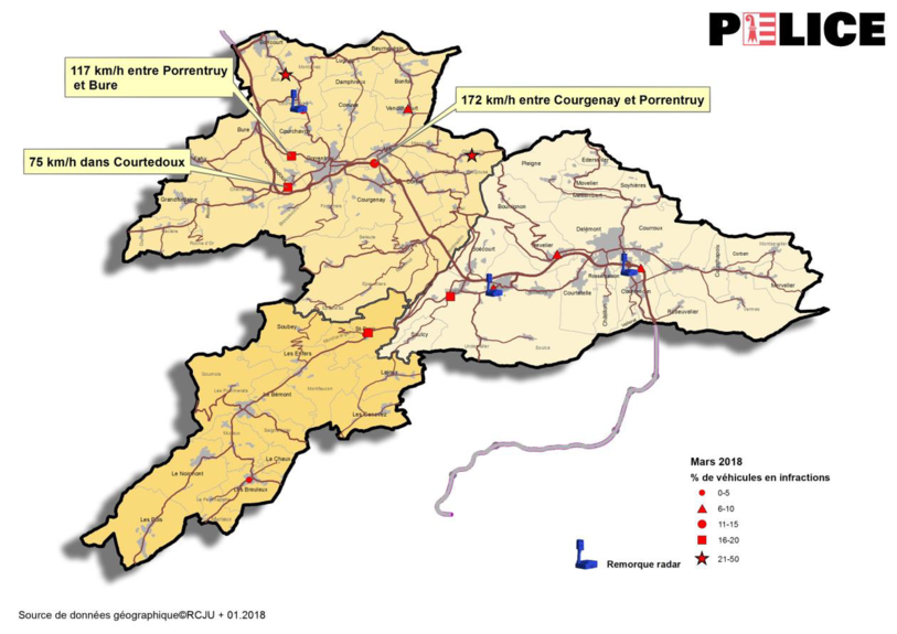 Carte radars mars