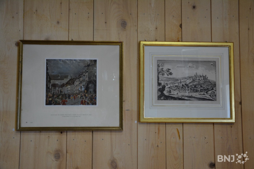 Parmi les vingt gravures exposées, l'une d'entre elles représente l'exécution de Pierre Péquignat à Porrentruy, en 1740