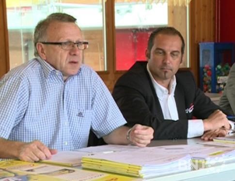 Pierre Mertenat (à gauche) aux côtés de Richard Chassot en 2012