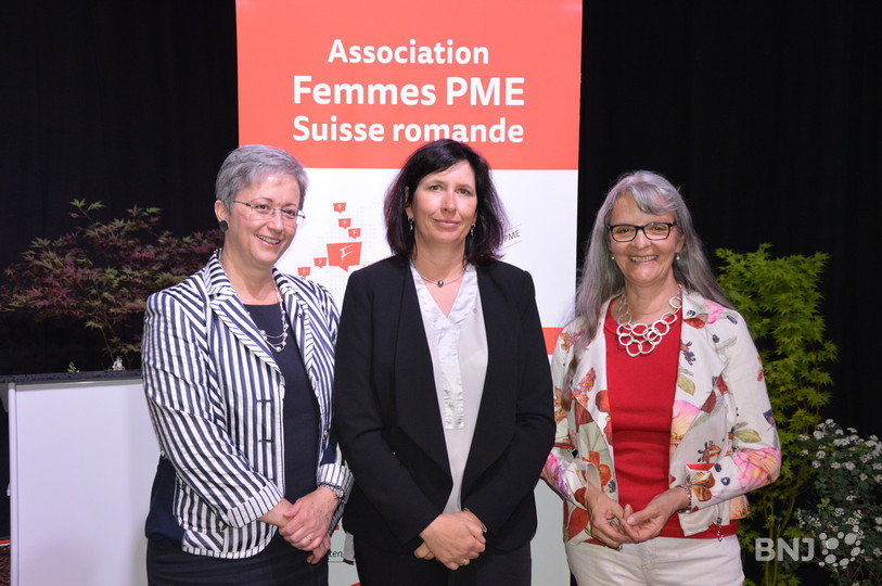 Catherine Reichel, Claudia Grivel et Christiane Charmey (de gauche à droite), toutes membres de l'Association Femmes PME Suisse romande