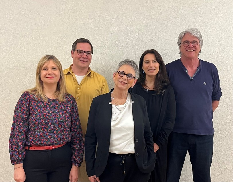 La nouvelle élue au Conseil communale de Boudry Mallorie Schlaeppi (PS) et ses collègues : Émile Dubois (Vert), Anne Macherel Rey (PS), Catherine Zeter (PLR) et Pascal Chapuisod (PLR)
