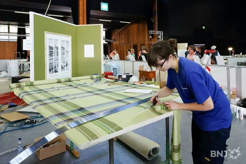 Coralie Sinzig a terminé troisième des Swiss Skills 2014 en décoration d'intérieurs.