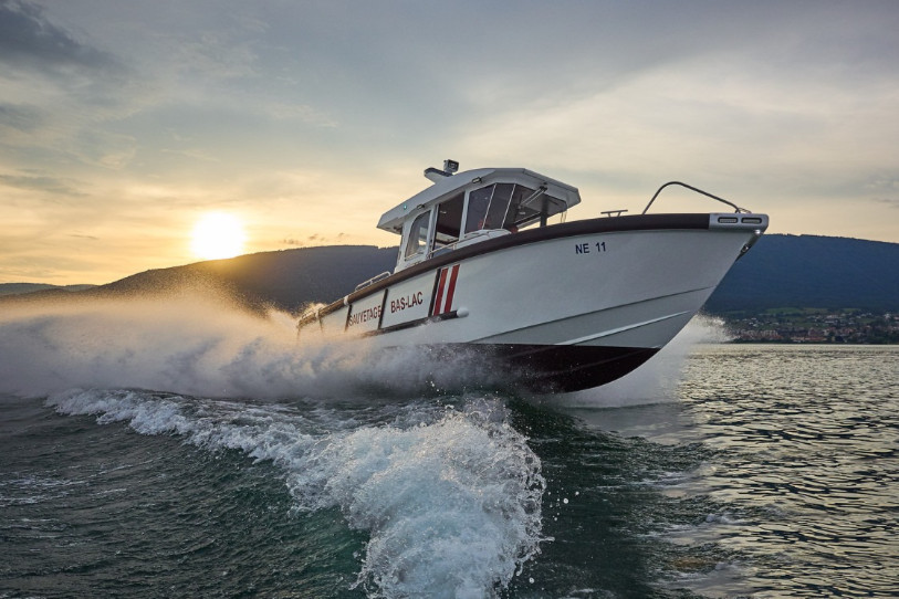 La Société de sauvetage du Bas-Lac a acquis récemment un bateau dernier cri.
