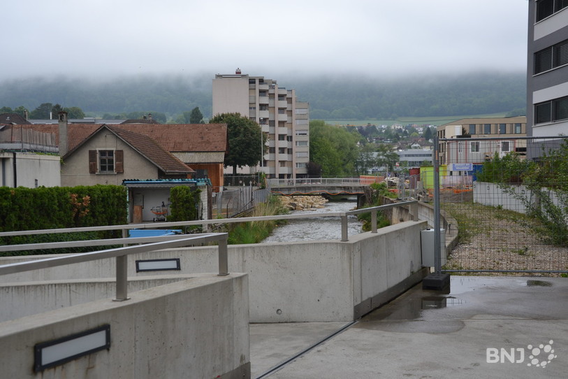 Delémont marée basse centre aval