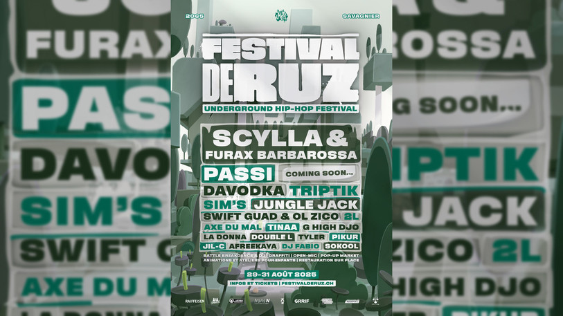 L'affiche pour l'édition 2025 de FestiValdeRuz.