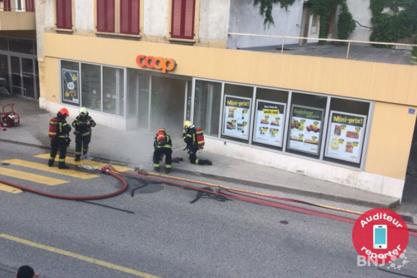 Intervention des pompiers samedi après-midi à Boudry.
