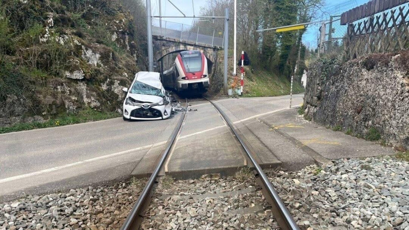 Un accident s'est produit sur les rails à Grandgourt. (Photo : auditeur reporter.)