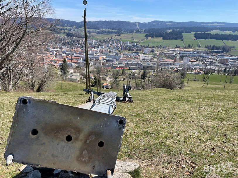 L'un des pylônes du téléski de Chapeau-Râblé. Construit fin 1968, il a été démonté en avril 2025. 