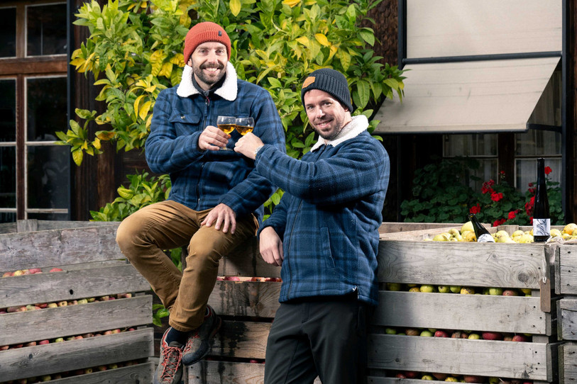 Maxime Queloz et Manuel Oudart ont fondé Trois-Lacs Ciders en 2019. (Photo : Trois-Lacs Ciders)