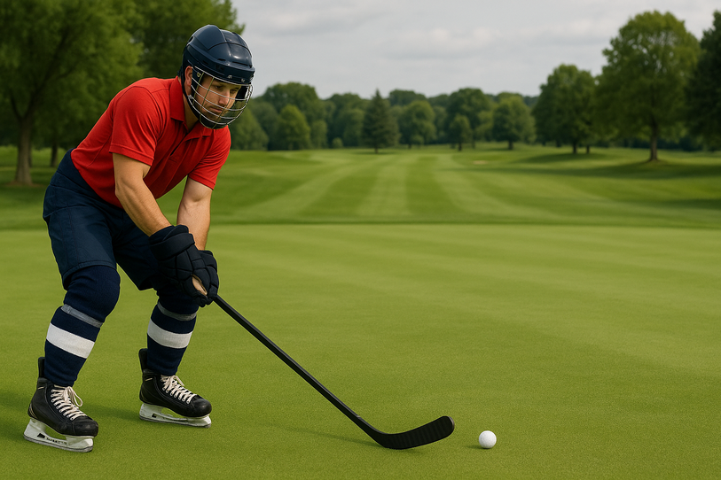 Un doux mélange entre le hockey sur glace et le golf.