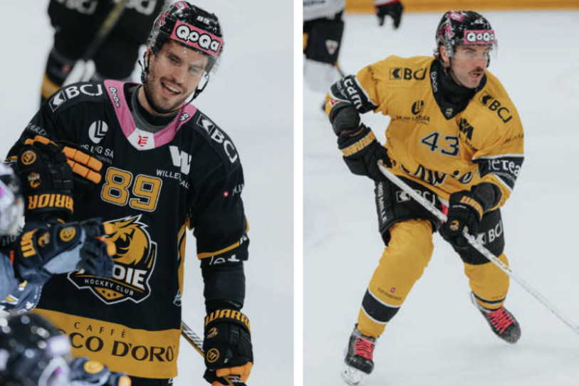Oula Palve et T.J. Brennan ne porteront plus le maillot du HC Ajoie. (Photo : HCA.)