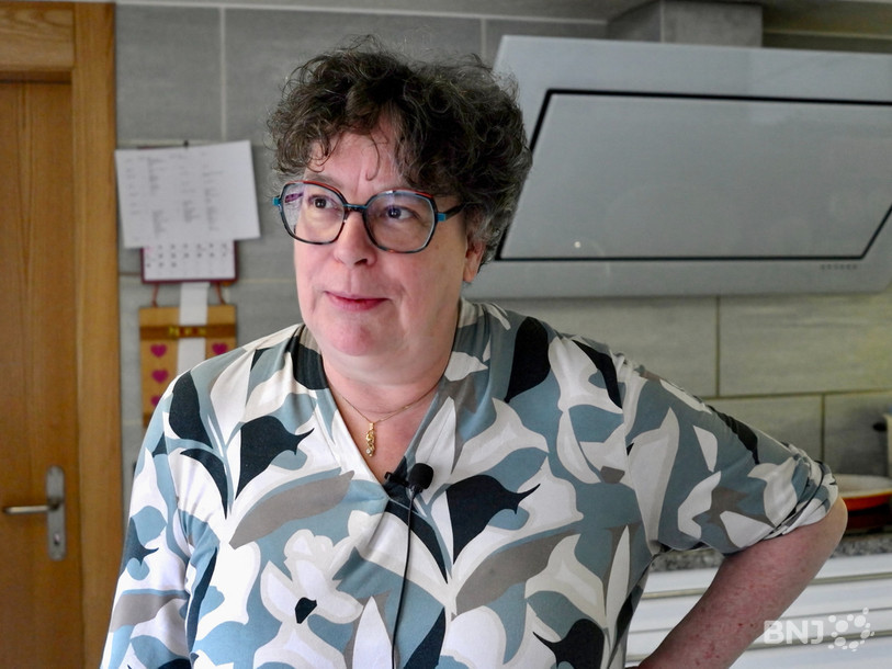 Sophie Goffinet Maillard dans sa cuisine à Courtemaîche.