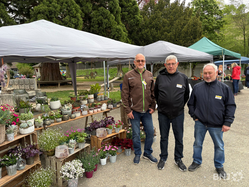 De gauche à droite, Patrick Chételat, vice-président du marché, Jean-Michel Buschini, le président et Jean-Pierre Kneubühler, le trésorier. 