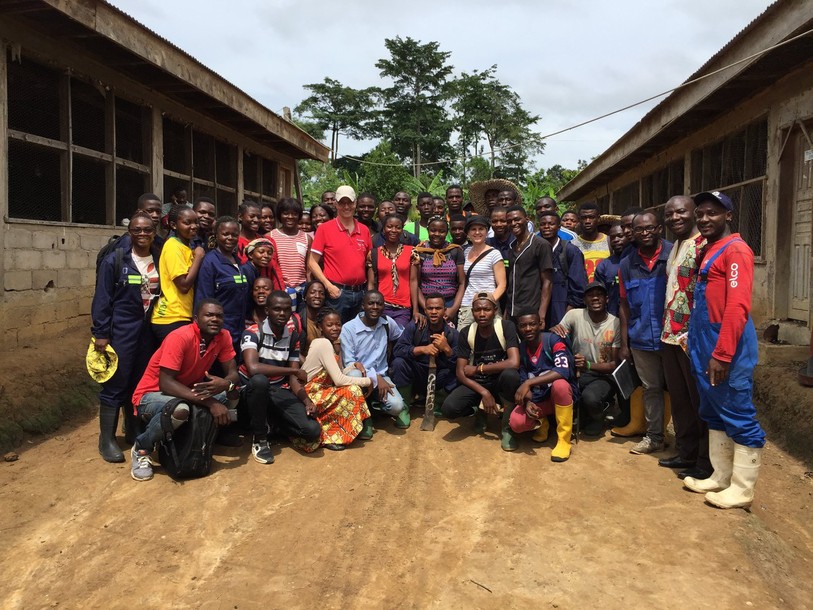 Rencontre avec les étudiantes et étudiants de l’Institut supérieur d’agriculture et de gestion d’Obala en formation pratique sur la ferme de l’IAO. 
