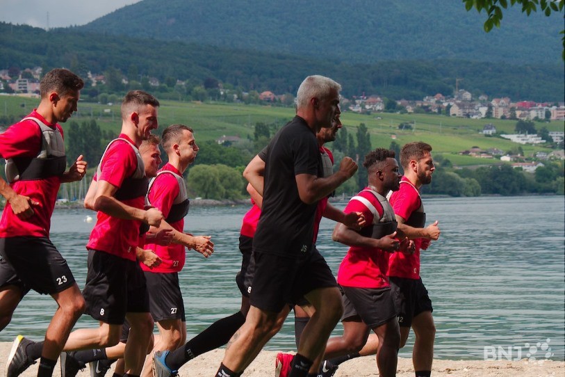 Les joueurs de Neuchâtel Xamax FCS ont repris l'entraînement mardi. (Photo: Pierre Boldt)