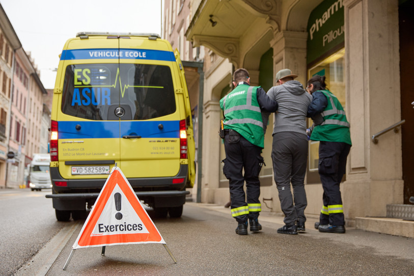 Ambulanciers en formation