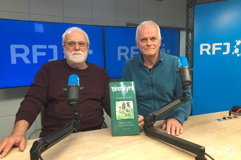 Bernard Lachat (à gauche) et Pierre-André Chevalier ont raconté l'aventure Tétralyre à l'occasion de la sortie de leur album « Un monde en soi ».