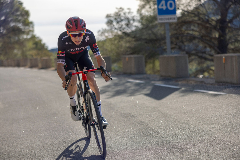 Le cycliste jurassien Yannis Voisard prend part à son premier Giro. (Photo : Tudor Pro Cycling)