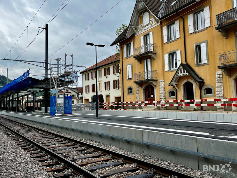 Une partie de la gare de Couvet réaménagée.