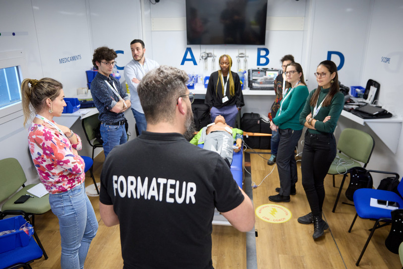  Antoine Choffat en plein cours. (Photo : FormaSim). 