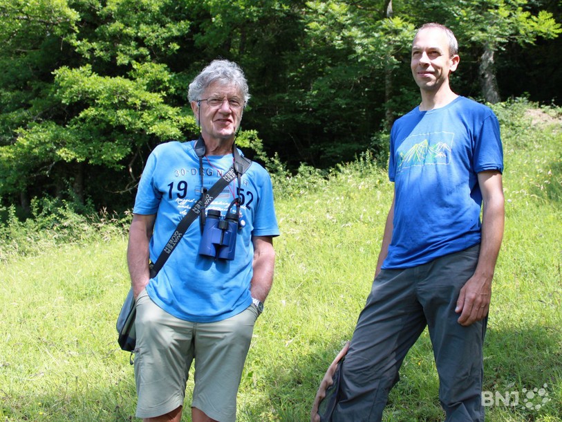 Jean-Claude Gerber et Sébastien Gerber à la chasse aux papillons