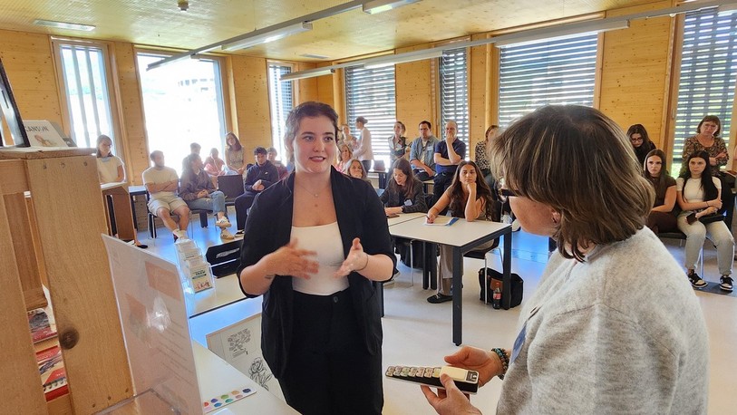 Léa Joray a pu démontrer ses connaissances de vendeuses devant le jury et le public