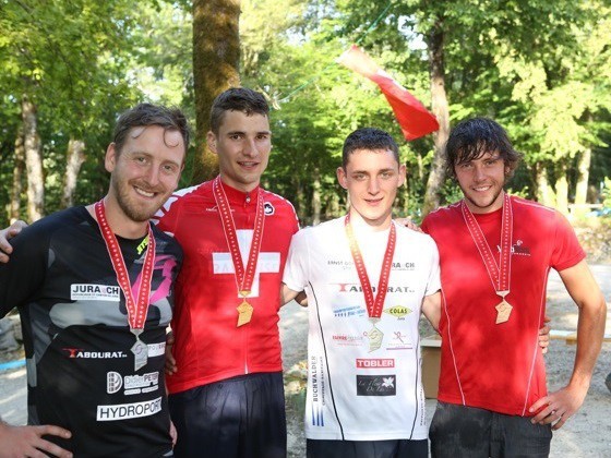 Loris Braun, Lucien Leiser, Johan Buchwalder et Loïc Vuillème (de gauche à droite)