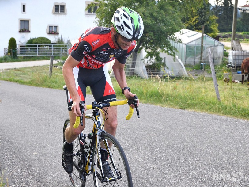 Marc Donzé est arrivé en tête de la course (photo : Georges Henz) 